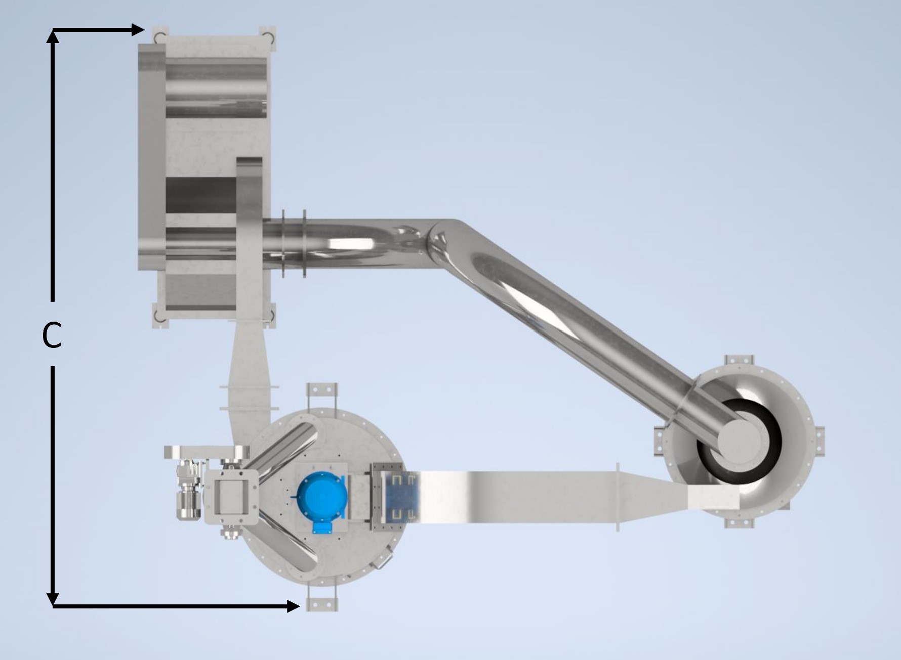 ss windsifer dimensional model-top view