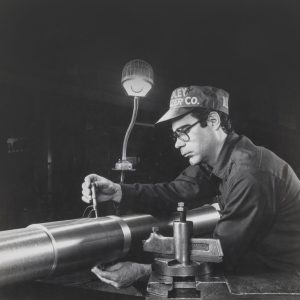 Bradley Employee making shaft