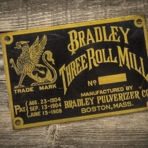 Bradley Roller Mill Plate early 1900s